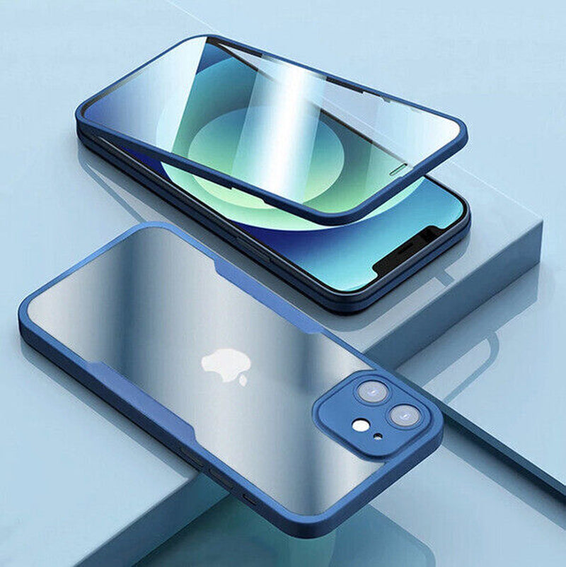 Full Body Clear Hybrid Shockproof 360 Case for Iphone 16 15 14 12 11 13 Pro Max