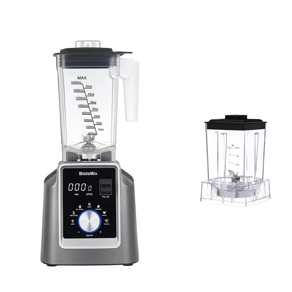 Digital BPA FREE 2L Automatic Professional Blender, Juicer Food Processor Ice Smoothies Fruit, FREE GIFT 600Ml Dry Jar